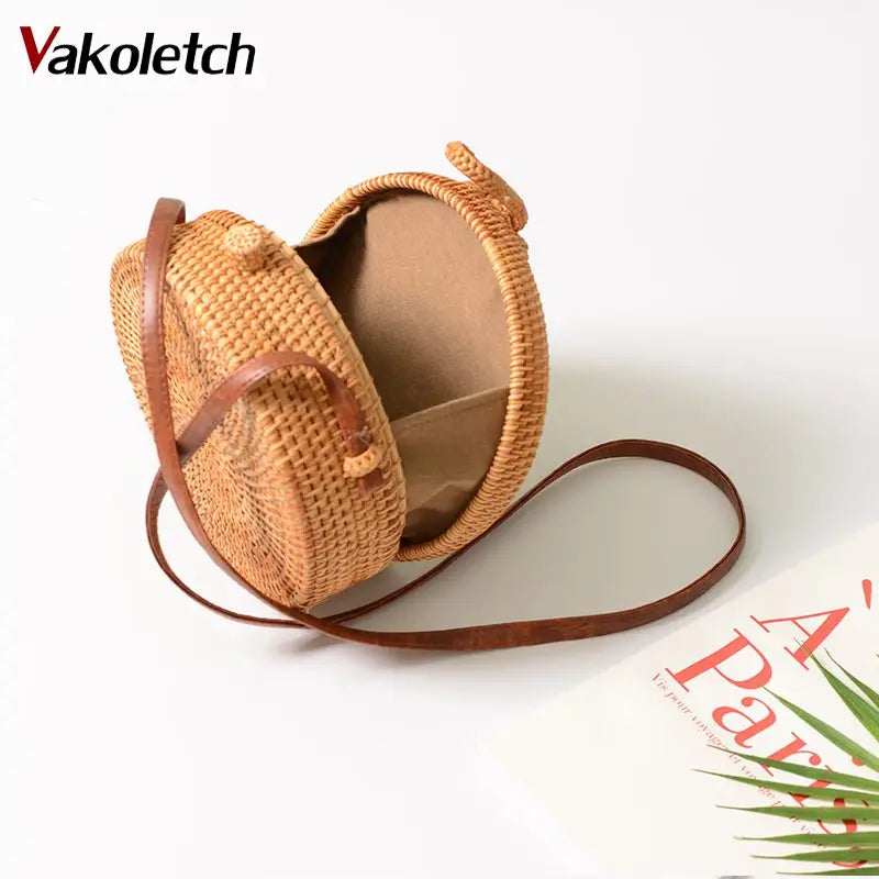 Round Straw Bag Handbags Women Summer Rattan Bag KL429