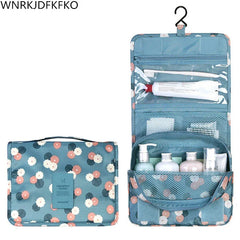Hanging Travel Cosmetic Bag Women Zipper Makeup Bags Polyester