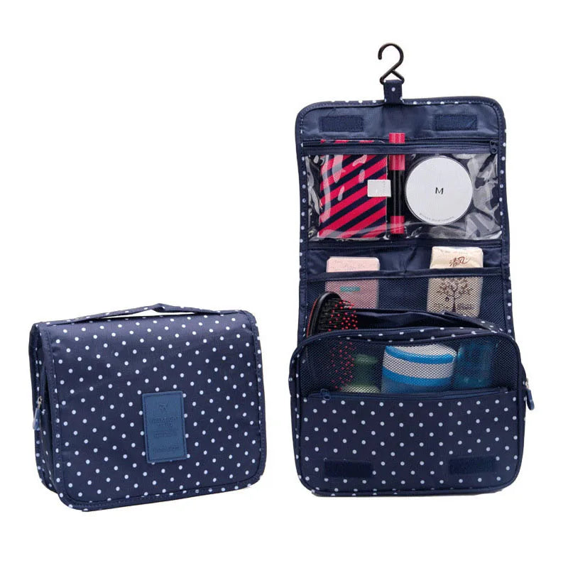 Hanging Travel Cosmetic Bag Women Zipper Makeup Bags Polyester