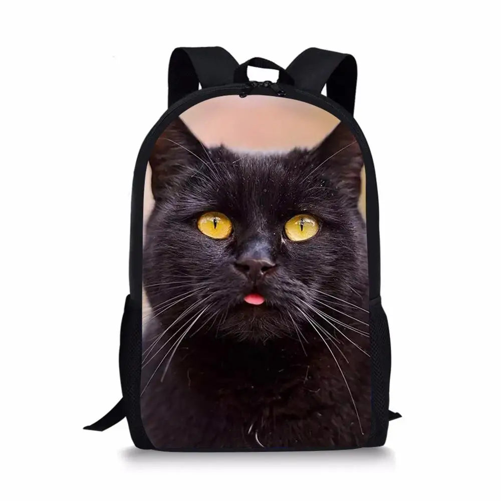 HaoYun Cats Pattern 3D School Bags - Large Capacity Student Bookbags