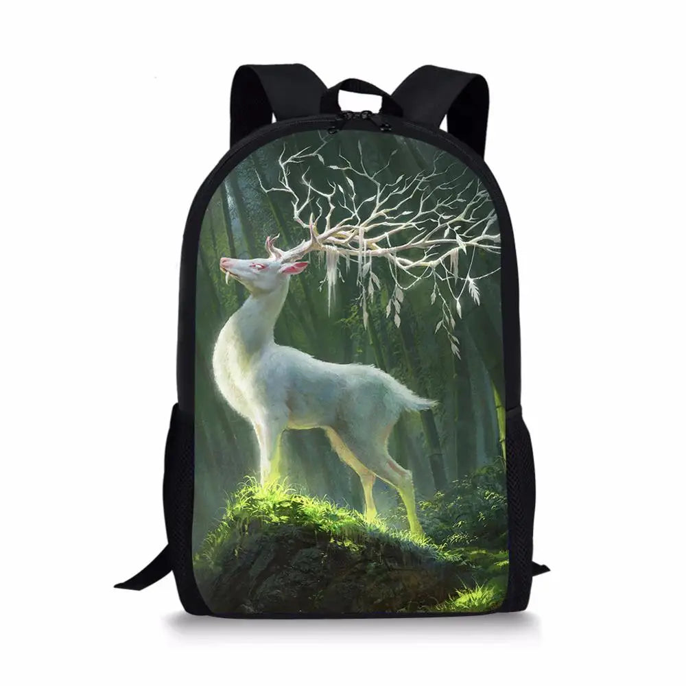 HaoYun Kids Backpack Moon Deer Pattern Toddler School Book Bags