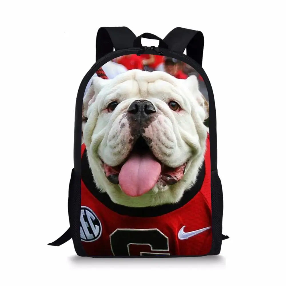 HaoYun Kids School Bags Bulldogs Children Book Bag Travel Backpack