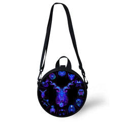 HaoYun Gothic 12 Constellations Bag Mini Girl Boy Round Bag Women Shoulder
