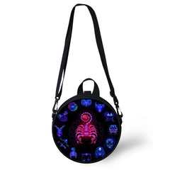 HaoYun Gothic 12 Constellations Bag Mini Girl Boy Round Bag Women Shoulder