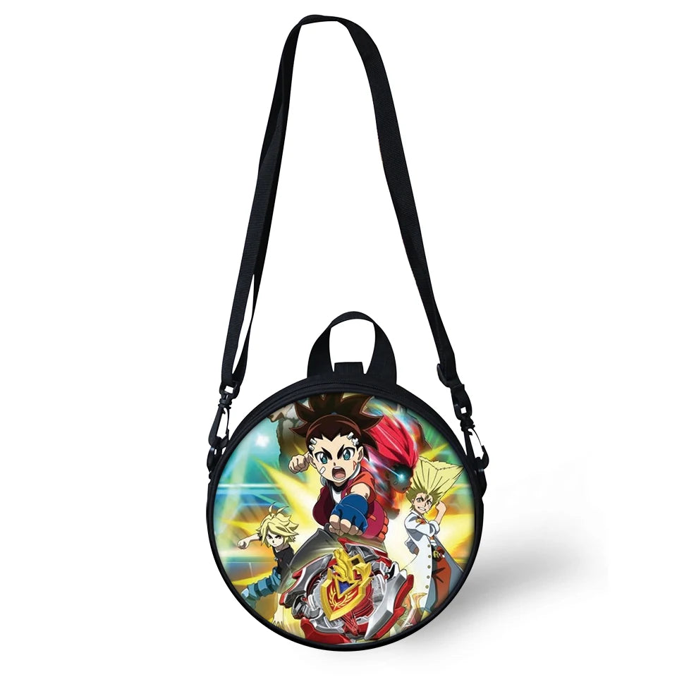 HaoYun Kids Round School Book-Bags Beblade Pattern Girls 3D