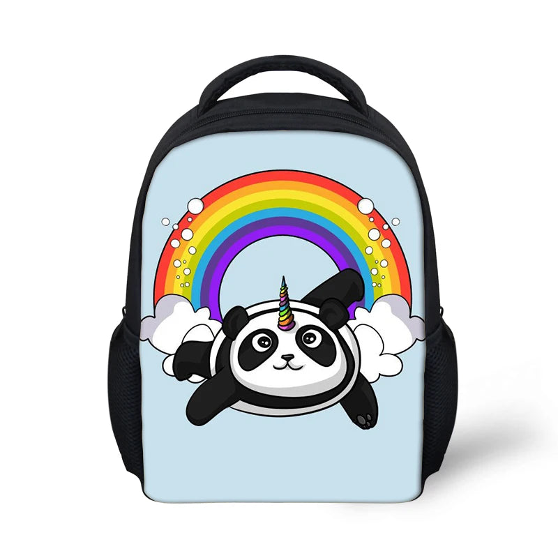 HaoYun Kindergarten Kids Backpack Panda Unicorn Pattern Babies School Book Bags