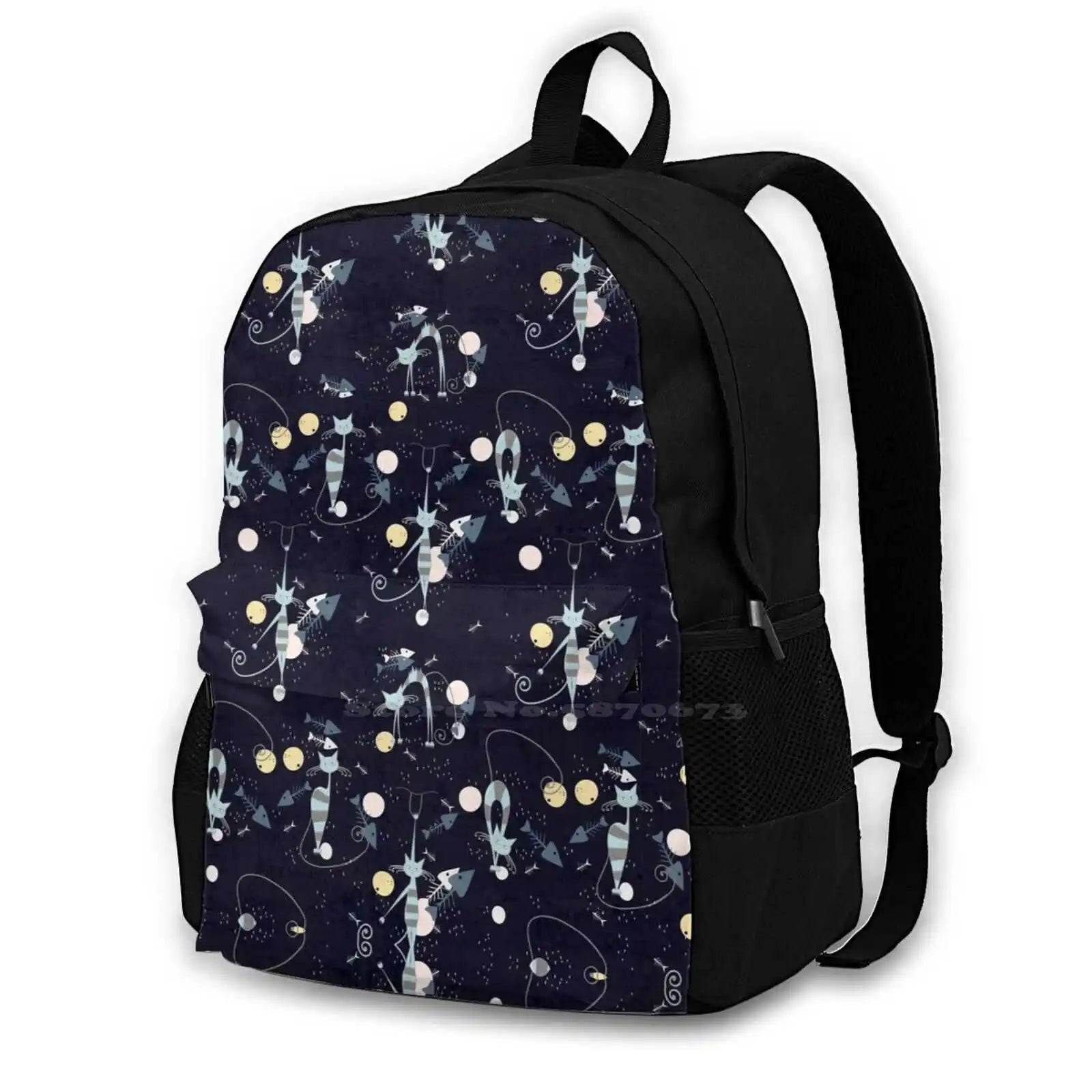 Happy Cats Travel Laptop Bagpack Bags Cats Cat Chat Chats Happy Nice Pink Pinky