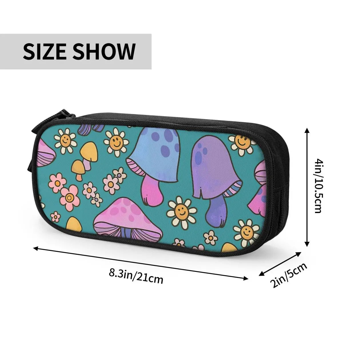 Daisy Mushroom Field Pen Box Anime Zipper Pen Bag Stationery Gift