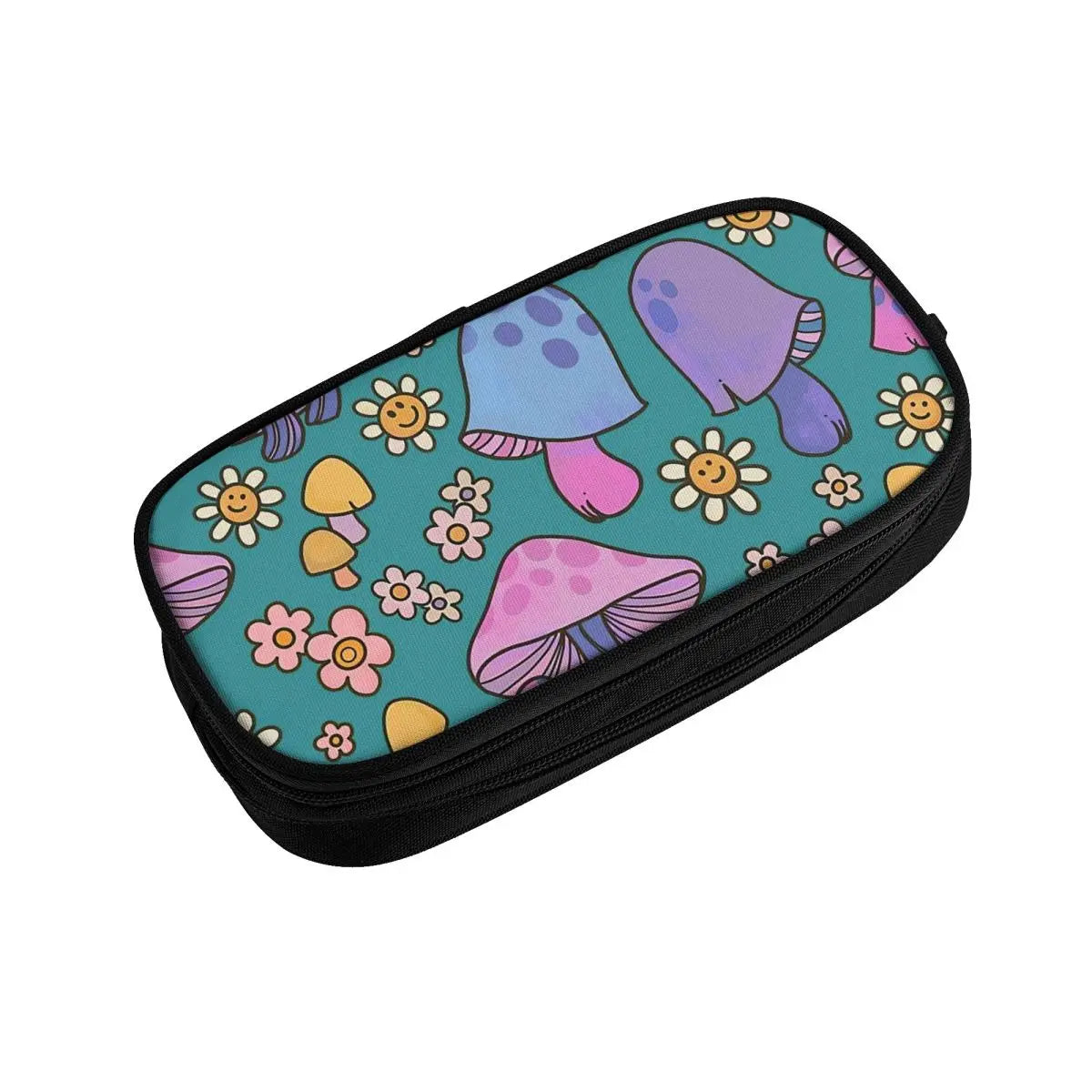 Daisy Mushroom Field Pen Box Anime Zipper Pen Bag Stationery Gift