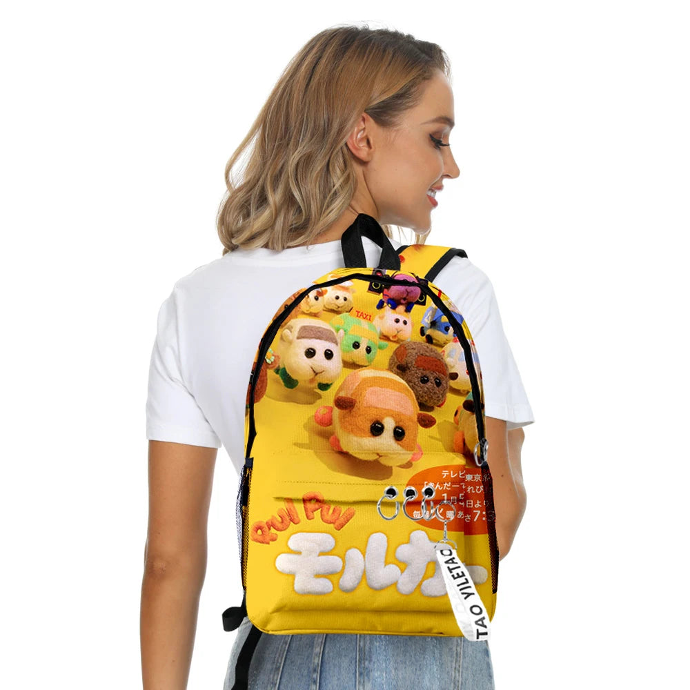 Harajuku Anime Pui Pui Molcar School Bags Waterproof Backpack