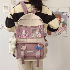 Harajuku Backpack Girl School Notebook Travel Bag Casual Daypack