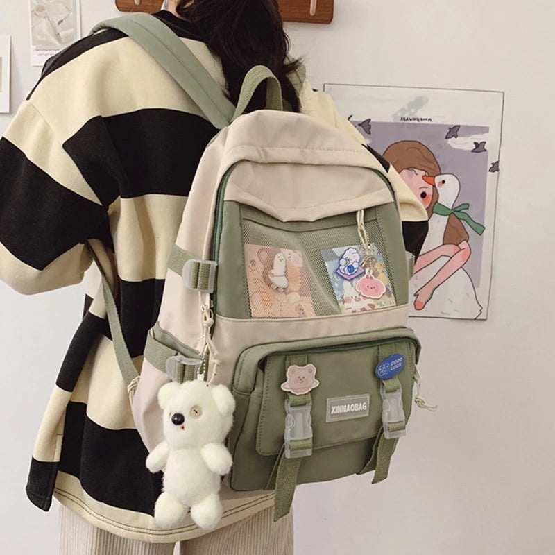 Harajuku Backpack Girl School Notebook Travel Bag Casual Daypack