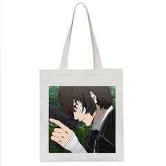 Harajuku Bungo Stray Dog Anime Shopper Bag Vintage Large Capacity Canvas