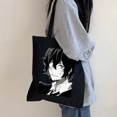 Harajuku Bungo Stray Dog Anime Shopper Bag Vintage Large Capacity Canvas