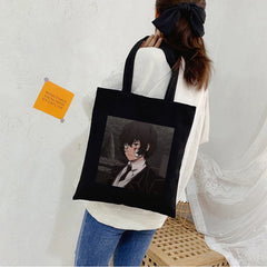 Harajuku Bungo Stray Dog Anime Shopper Bag Vintage Large Capacity Canvas