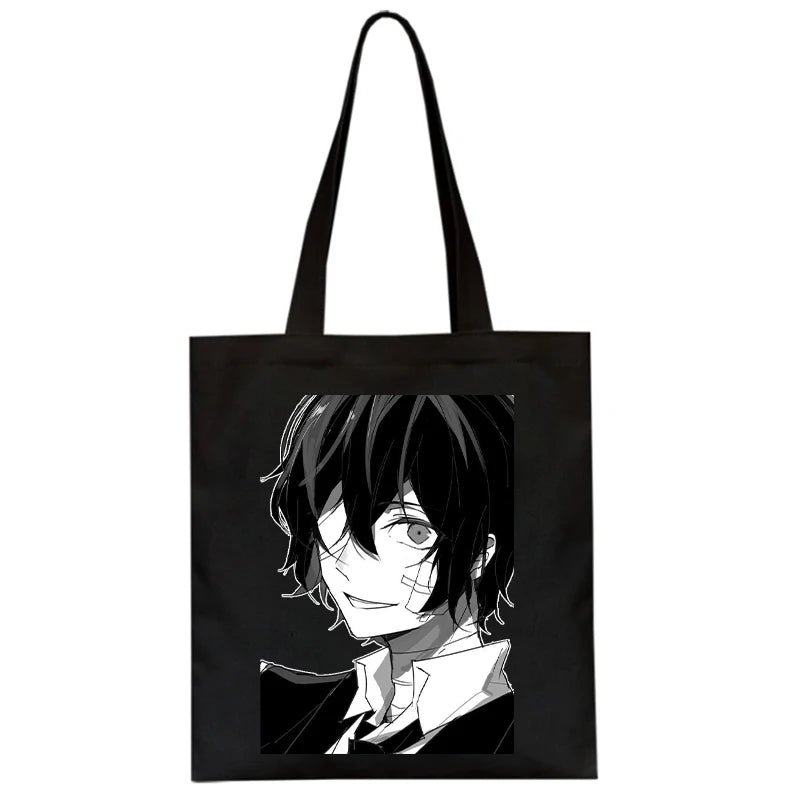 Harajuku Bungo Stray Dog Anime Shopper Bag Vintage Large Capacity Canvas