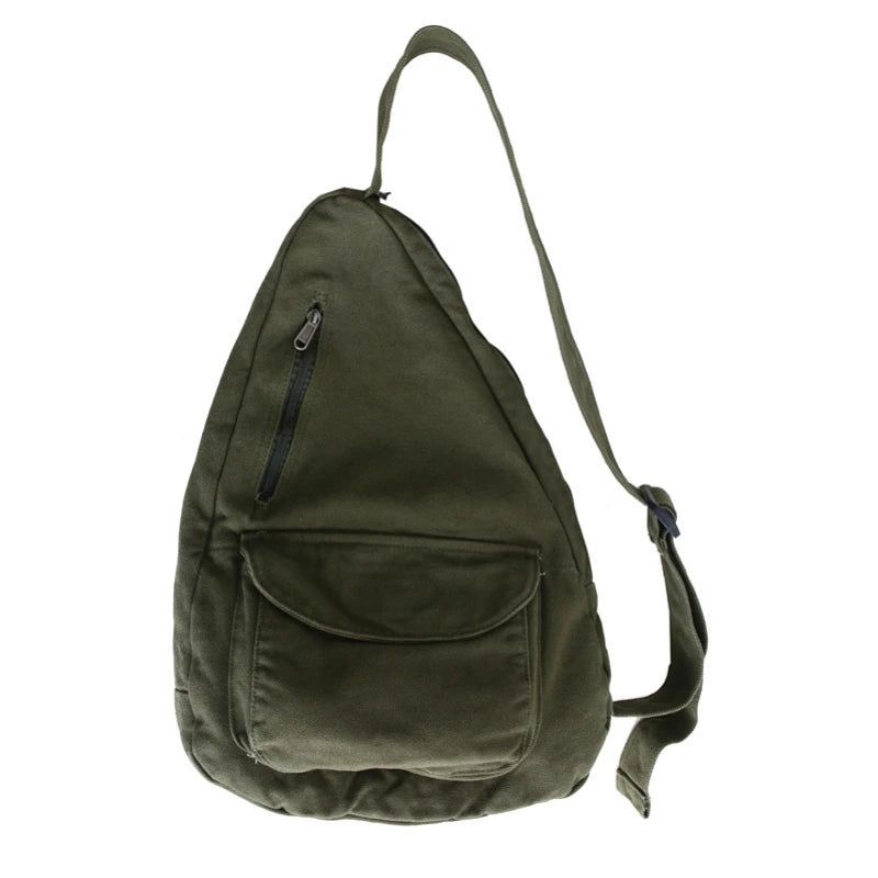 Harajuku Canvas Shoulder Bag Retro Bags for Women Men Crossbody Bag
