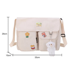 Harajuku Canvas Women Crossbody Bag Female Handbag Shoulder Bag