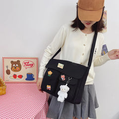 Harajuku Canvas Women Crossbody Bag Female Handbag Shoulder Bag