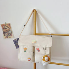 Harajuku Canvas Women Crossbody Bag Female Handbag Shoulder Bag
