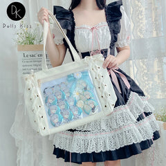 Harajuku Classic ItaBag Ribbons Shoulder Bags Japanese Transparent Soft Girls