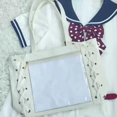 Harajuku Classic ItaBag Ribbons Shoulder Bags Japanese Transparent Soft Girls