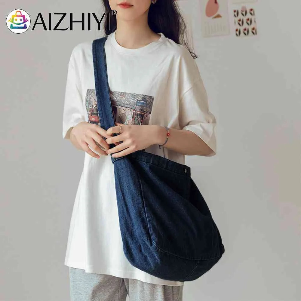 Harajuku Crossbody Bags Street Vintage Denim Messenger Pouch Cowboy Satchel