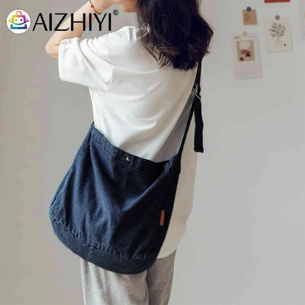 Harajuku Crossbody Bags Street Vintage Denim Messenger Pouch Cowboy Satchel