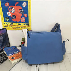 Harajuku Diagonal Crossbody Bags for Women Nylon Messenger Bag
