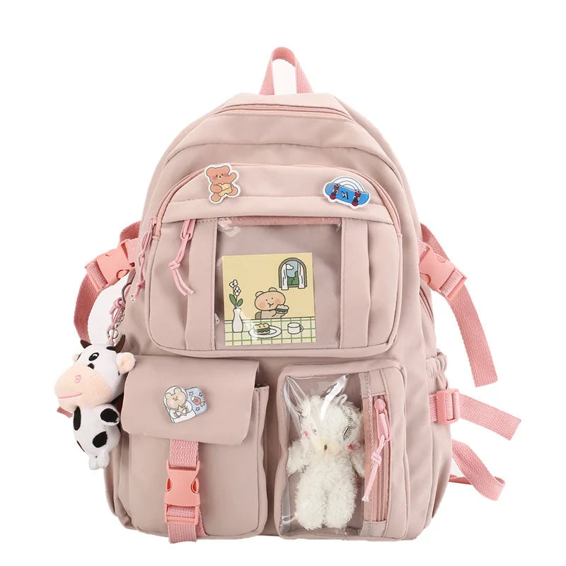 Harajuku Girls' School Backpack Oxford Waterproof