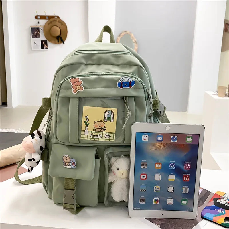 Harajuku Girls' School Backpack Oxford Waterproof
