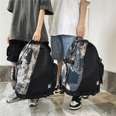 Harajuku Girl Male School Bag Female Graffiti Print Backpack
