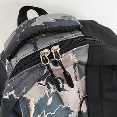 Harajuku Girl Male School Bag Female Graffiti Print Backpack