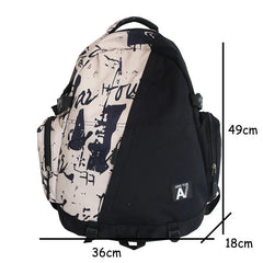 Harajuku Girl Male School Bag Female Graffiti Print Backpack