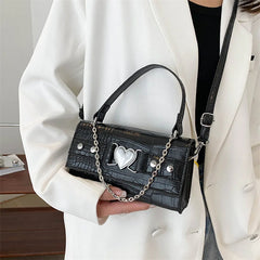 Harajuku Gothic Shoulder Bag Metal Punk Biker Style Female Handbag