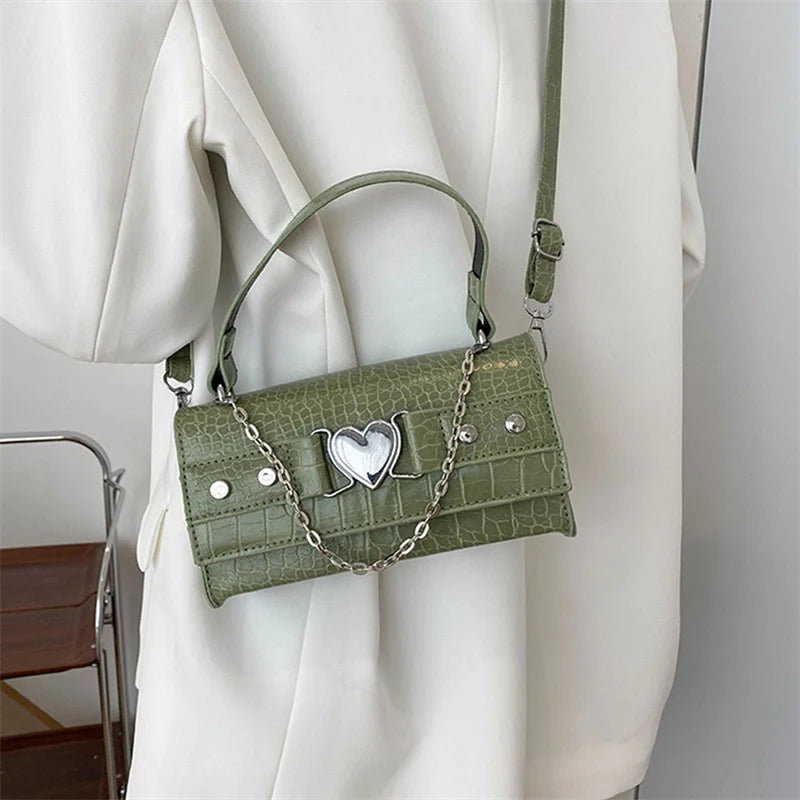 Harajuku Gothic Shoulder Bag Metal Punk Biker Style Female Handbag