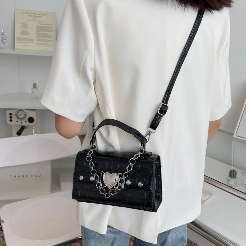 Harajuku Gothic Shoulder Bag Metal Punk Style Female Handbags