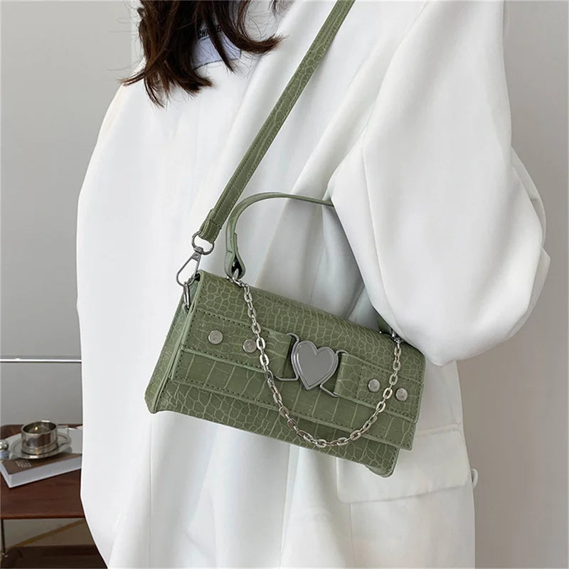 Harajuku Gothic Shoulder Bag Metal Punk Biker Style Female Handbag