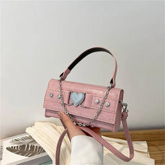 Harajuku Gothic Shoulder Bag Metal Punk Biker Style Female Handbag
