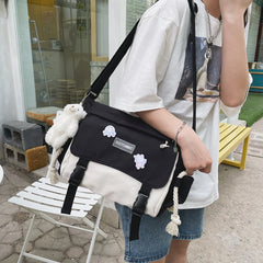 Harajuku Handbag for Women Large Capacity Messenger Pouch Shoulder Bag
