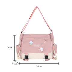Harajuku Handbag for Women Large Capacity Messenger Pouch Shoulder Bag