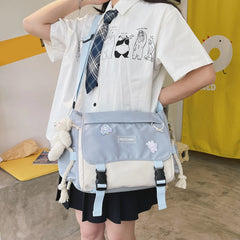 Harajuku Handbag for Women Large Capacity Messenger Pouch Shoulder Bag