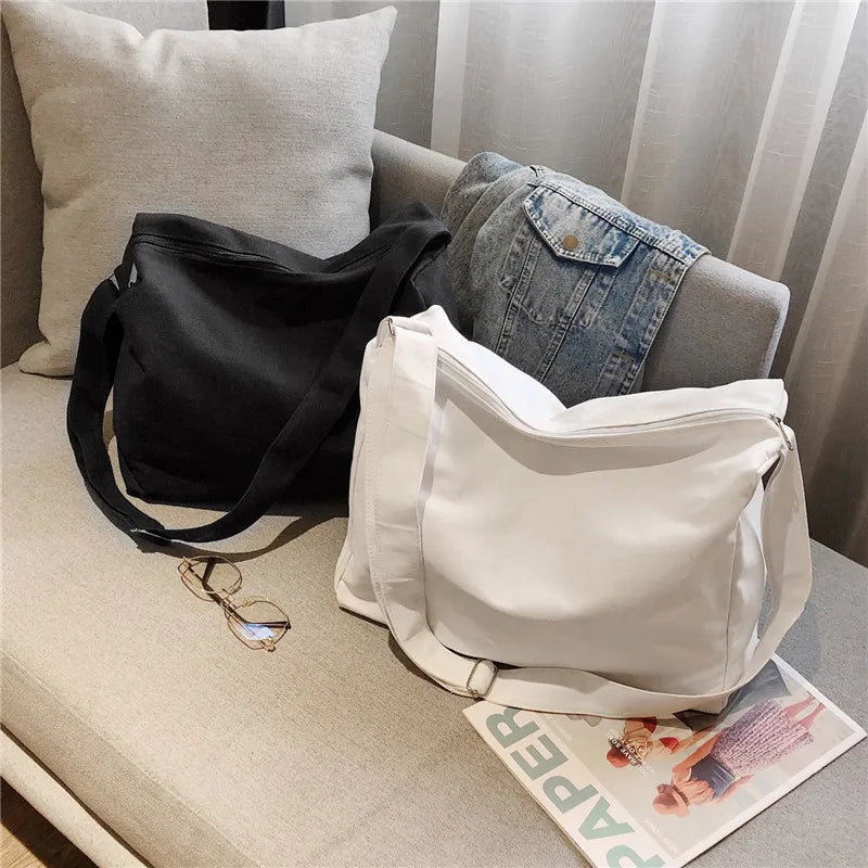 Harajuku Large Capacity Canvas Crossbody Bag for Women Girl