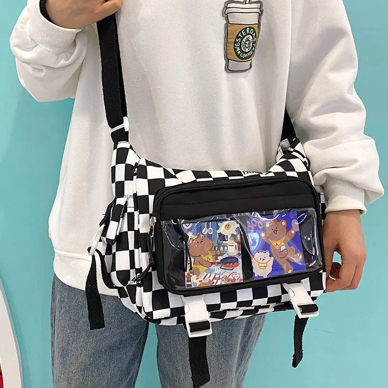 Harajuku Messenger Bag Men Women Retro Crossbody Tote Bag