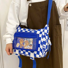 Harajuku Messenger Bag Men Women Retro Crossbody Tote Bag