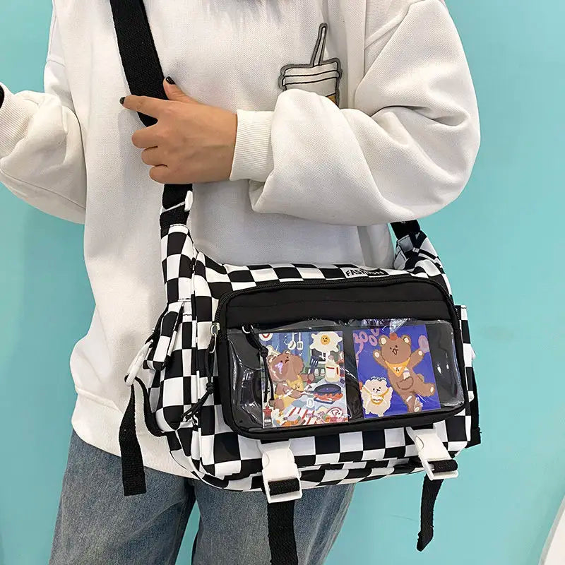 Harajuku Messenger Bag Men Women Retro Crossbody Tote Bag