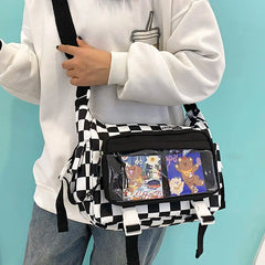 Harajuku Messenger Bag Men Women Retro Crossbody Tote Bag