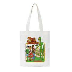 Harajuku Ulzzang Evil Cartoon Print Canvas Shoulder Bag
