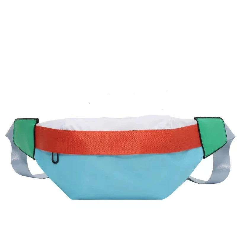 Harajuku Nylon Women Bag Fanny Pack Waist Bag Sports Breast Bag