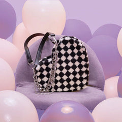 Harajuku Plaid Chain Shoulder Totes Bag Heart Bolsa Feminina Punk Y2K Handbag